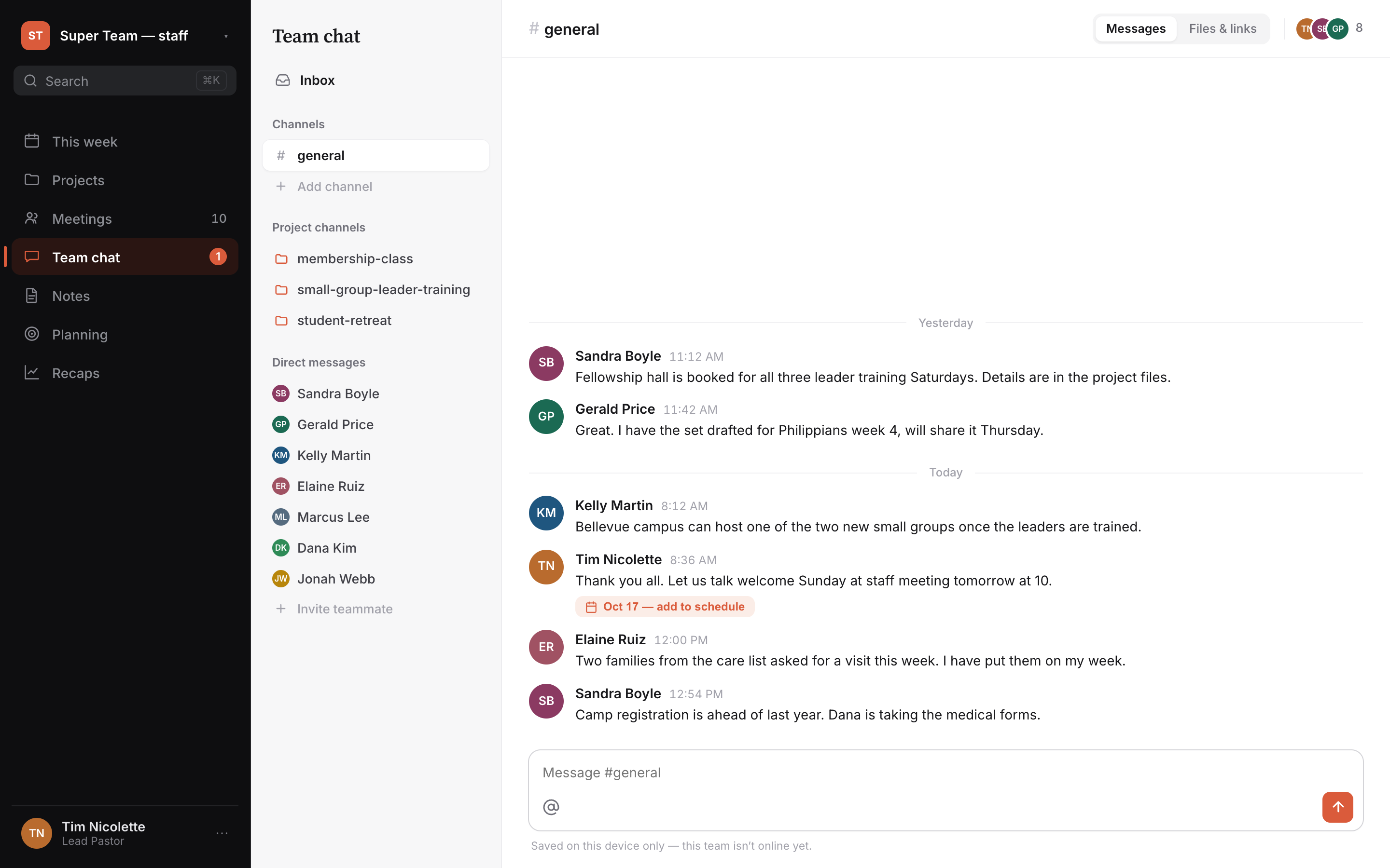 Team chat